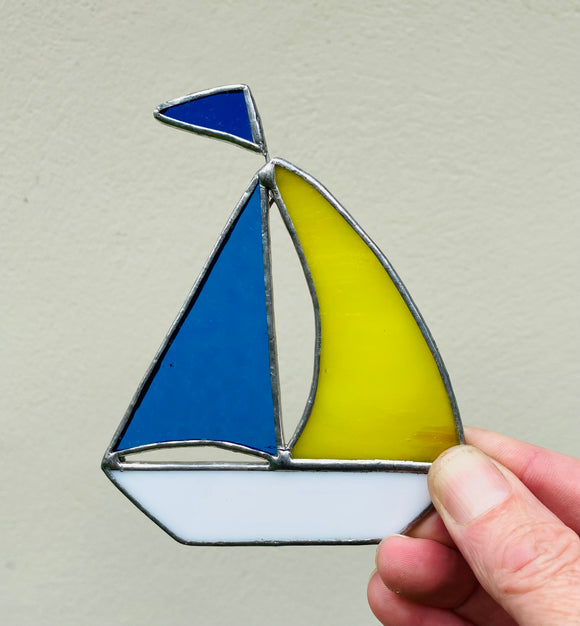 Blue and Yellow Boat