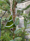 Stained Glass Christmas Tree with iridescent beads